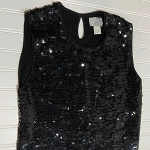 Esprit Collection sequin front lambs wool top